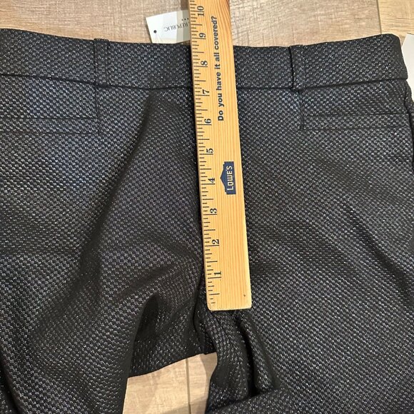 BANANA REPUBLIC WOMENS NEW BLACK SILVER PANTS SLOAN CURVY FIT SIZE 6 - Picture 5 of 11